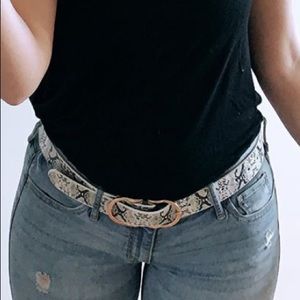 Snake print belt
